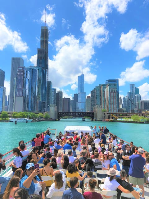 Chicago River 90-Min Architecture Boat Tour - The Wrigley Building and Chicago’s white skyline