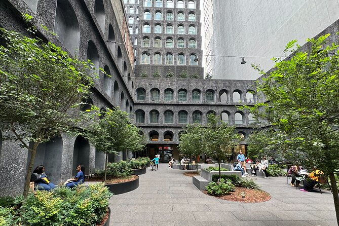 Financial District NYC Architecture Walking Tour - Liberty Park and the World Trade Center towers