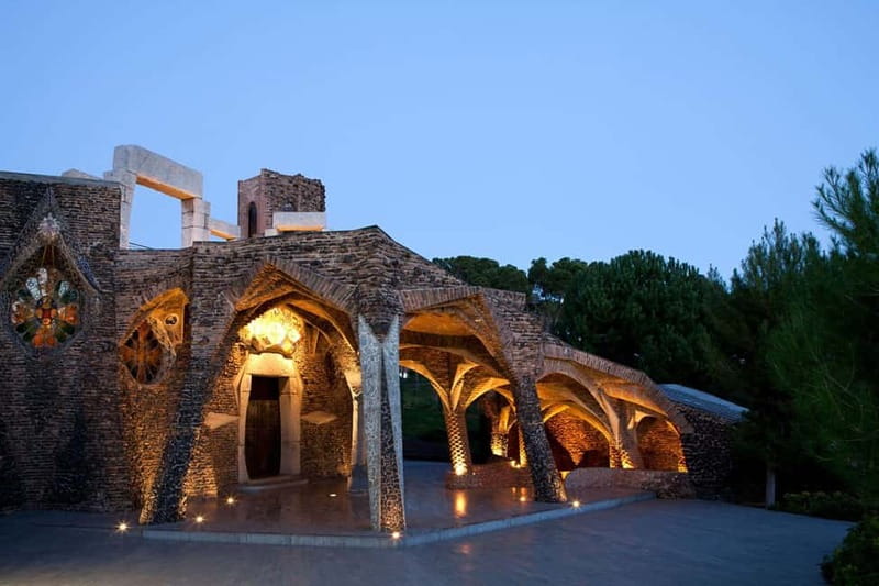 Highlights Guided visit to Gaudi's Crypt and Colonia Güell - The Gaudí Garden and the church that was never finished